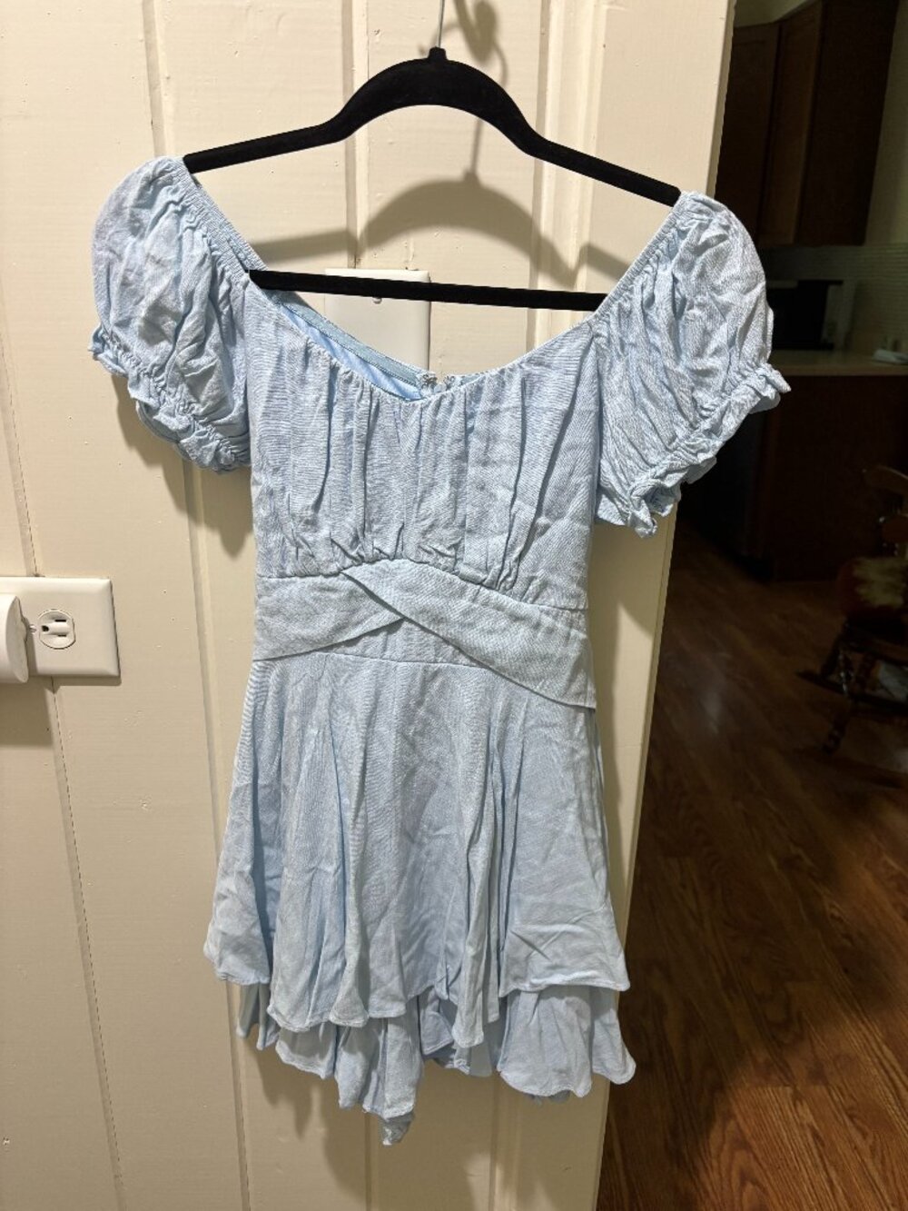 Haisley double-layered tiered romper